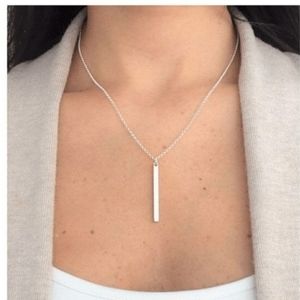 Nico New York silver bar necklace NWT